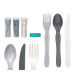 set 13 pieces picnic cutlery neutral colors
