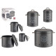 set 3 metal cans enjoy your kitchen gri