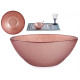 glass bowl 15cm pastel pink
