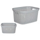 plastic organizer basket 5l gray