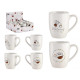 porcelain cup coffee love, 2 times assorted design
