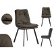 gray backrest armchair with buttons with bor