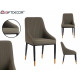 gray striped backrest chair