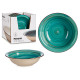 plate deep turquoise stoneware with border