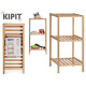 3-tier natural wood bookcase