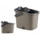 plastic mop bucket with wheels 16l taup