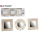 set of 3 mirrors assorted white / gold