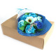 Kék szappan virág csokor - dobozos