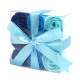3xSet von 9 Seifenblumen - Blaue Hochzeitsrosen