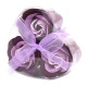 6xSet von 3 Seifenblumen-Herz-Box - Lavendel-Rosen