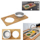 integrated colander bamboo cutting board