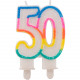 50 Jahre Glitter Kerzen mit Haltern 2