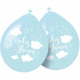 Kék Baby Shower Boy Balloons 30cm - 8 db