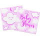 Pink Baby Shower Girl szalvéták 25x25cm - 20 db