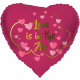 Fólia léggömb szív alakú Love is a levegőben - 45 