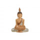 Buddha seduta in poli beige (L / A / P) 46x35x48 c
