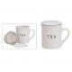 Tazza da tè TEA con colino in metallo in ceramica 