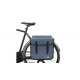 Bicycle bag double 35 ltr canvas blue