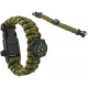 Paracord Armband Army Green 5in1 eszköz túlélés