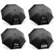 Regenschirm Taschenschirm schwarz mit Spruch