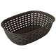 Basket in rattan look 25.6x18.4x 7.4cm, black