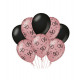 Birthday balloons rose/black - 50