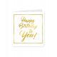 Gold white cards - Happy birthday