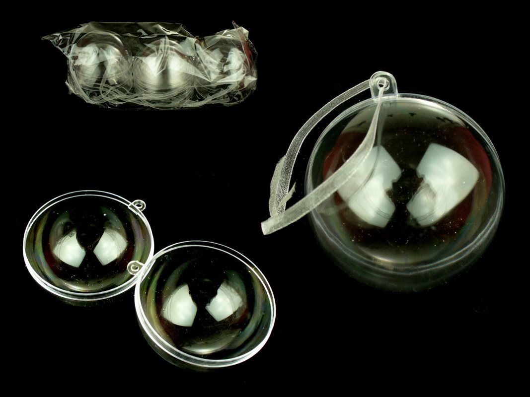  Clear acrylic balloon 7 cm - set