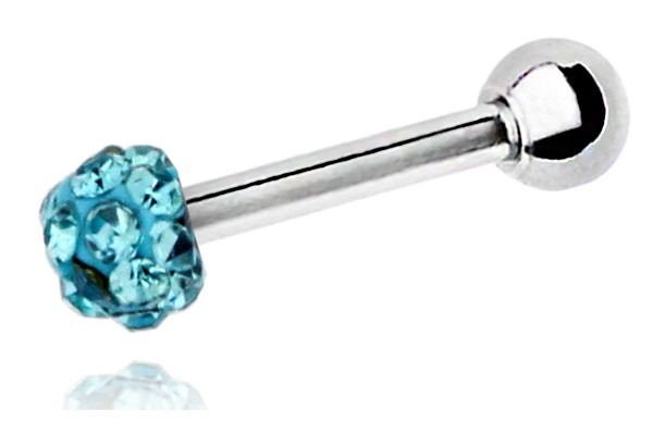  Traguspiercing roestvrij staal, aqua