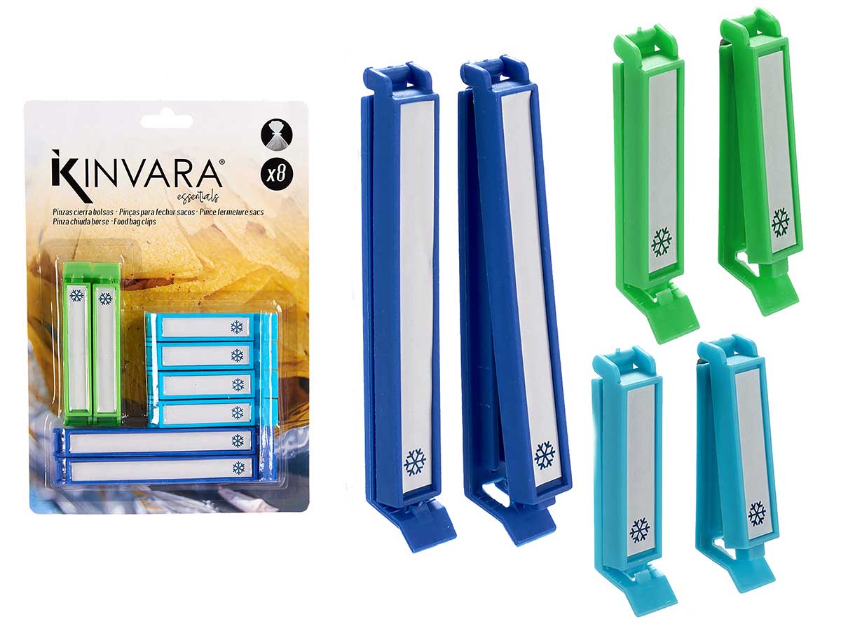  jeu de 8 fermeurs de sacs