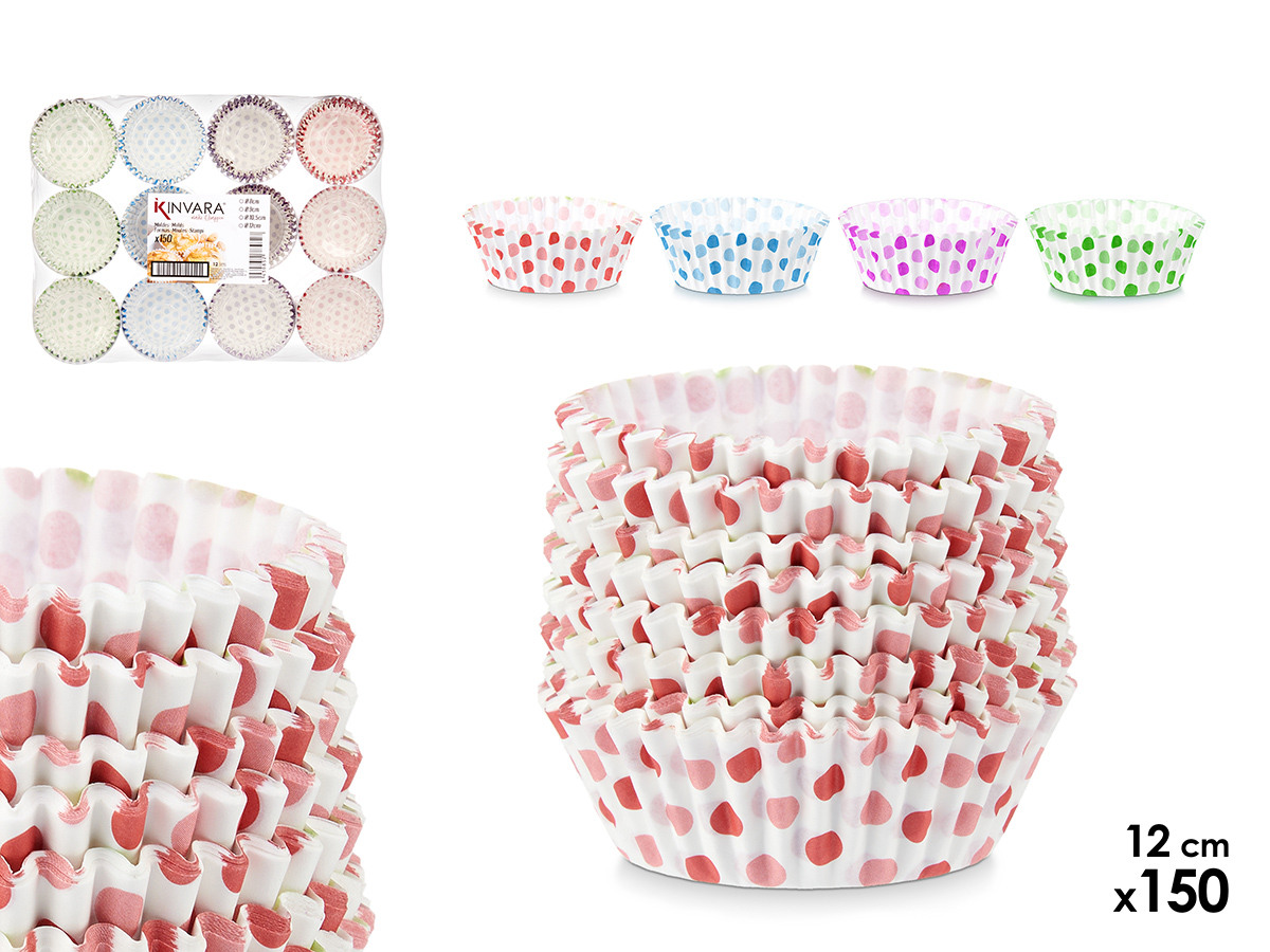  set 150 papieren vormen stippen 12cm, 4 maal geass