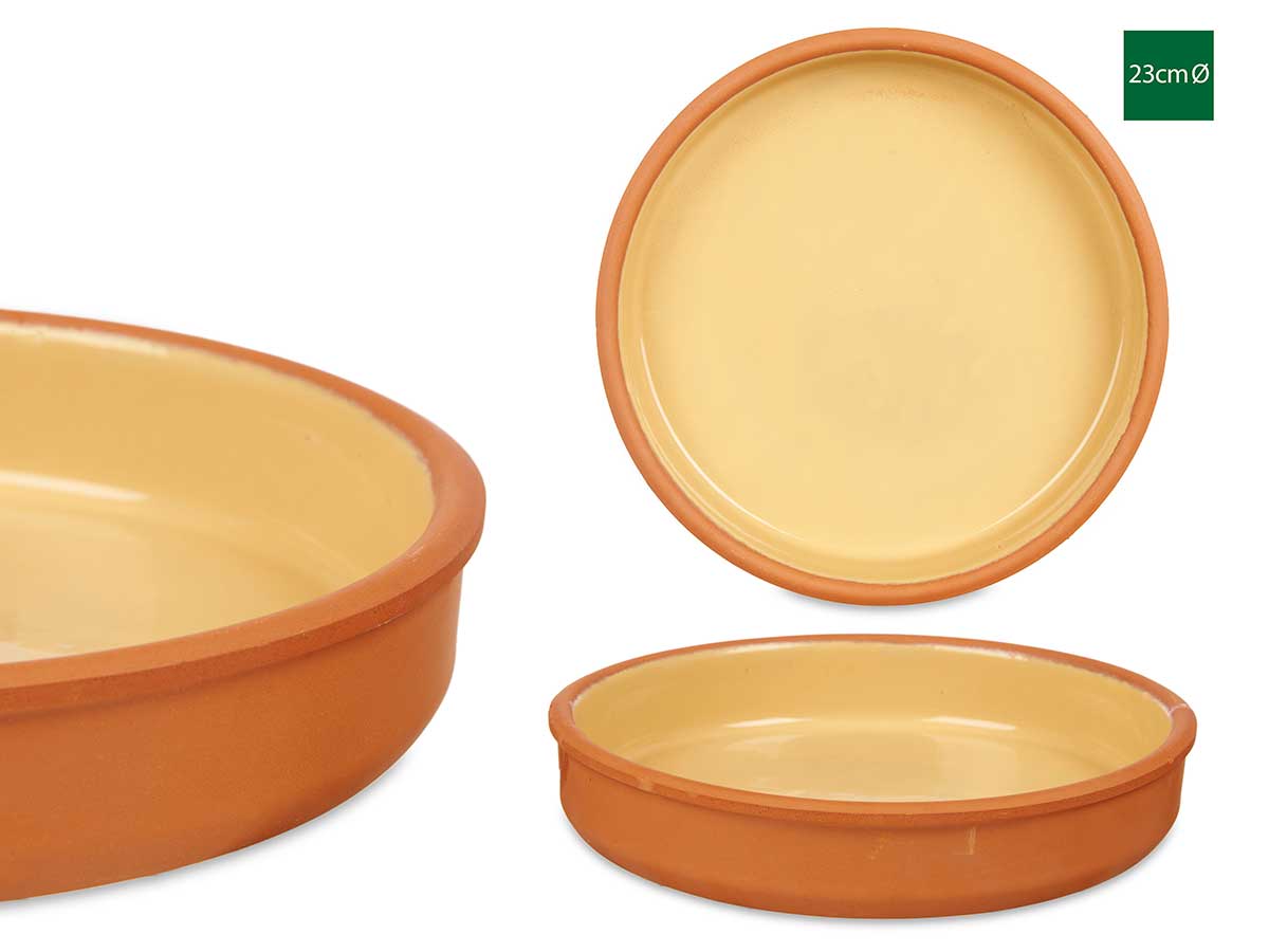  cocotte en faïence 23 cm couleur moutarde