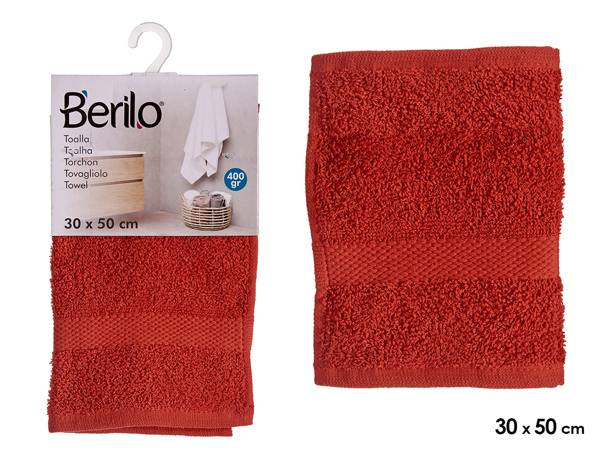  handdoek gladde 30x50 tegelkleur