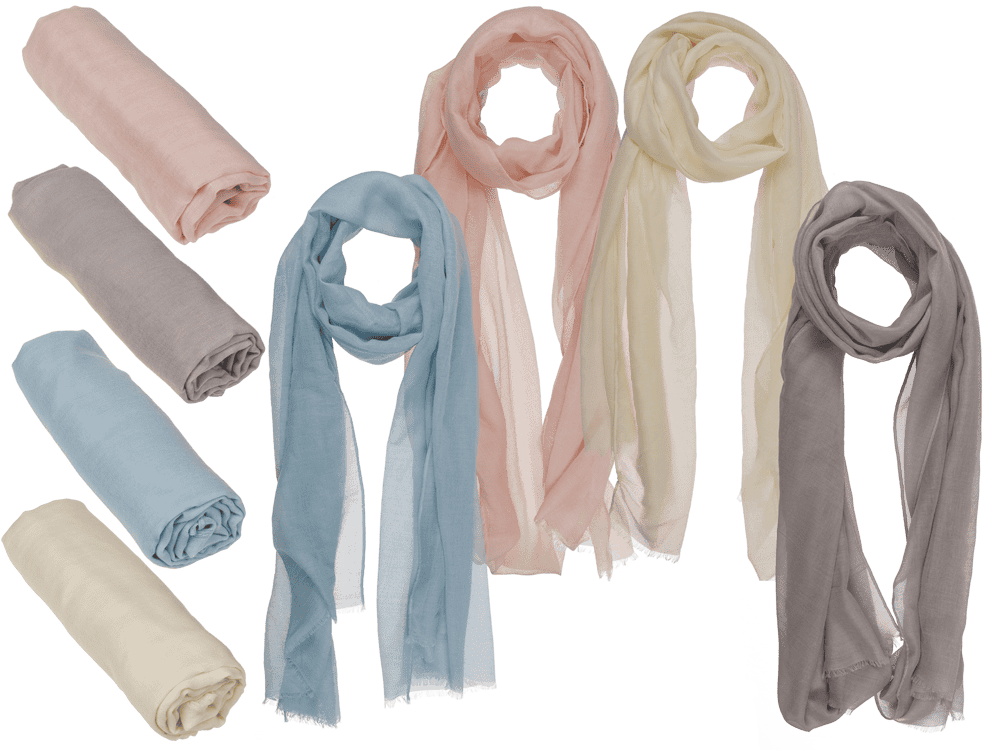 Écharpe d'été unie,