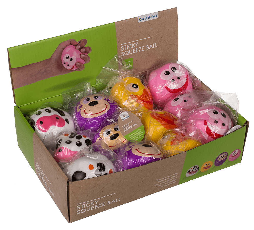  Klebender Squeeze-Ball, Animals, ca. 5 cm,