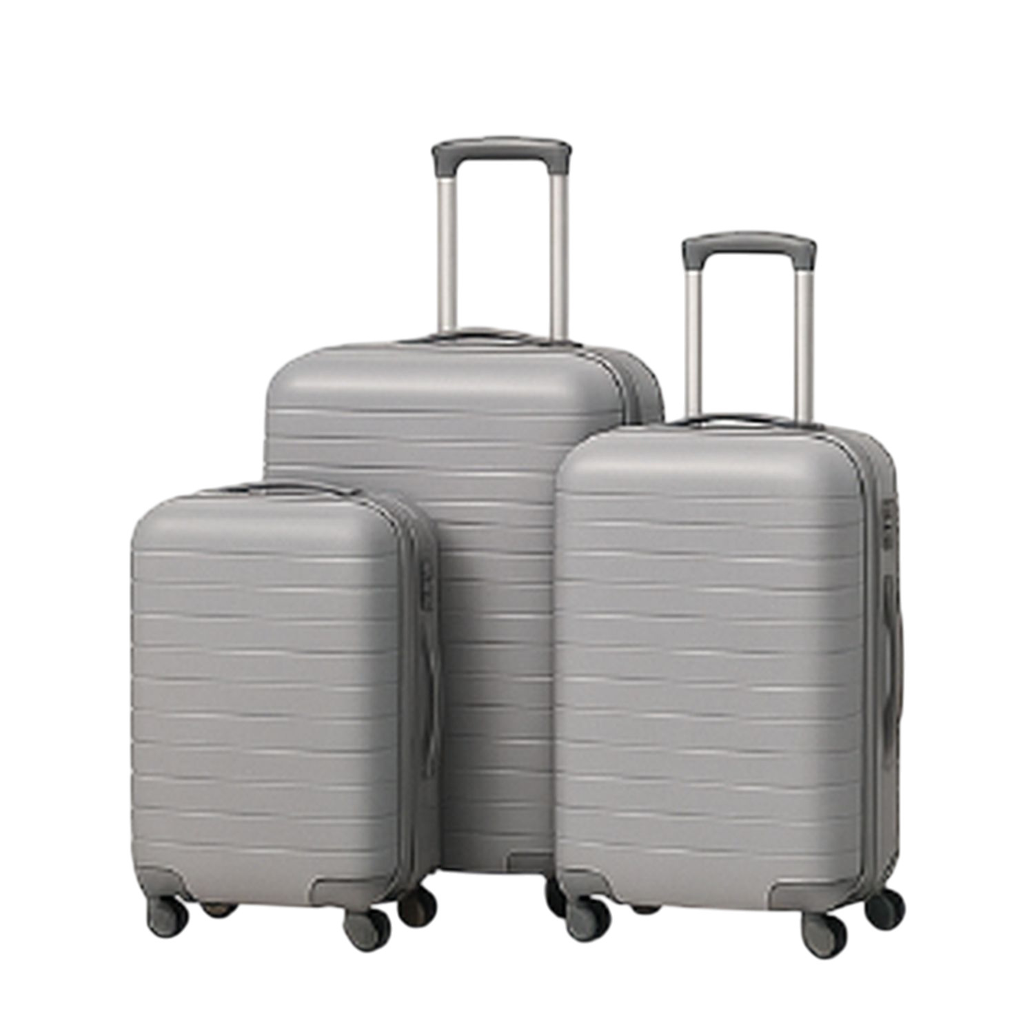  Lissabon koffer, lichtgrijs, 3 stuks, 38L, 71L, 10