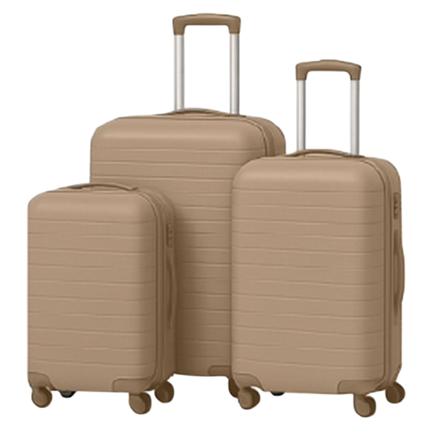  Lissabon taupe koffer x3 38l 71l 107l