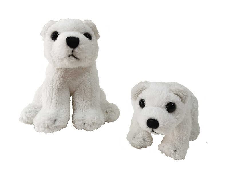 Ours polaire en peluche avec shaker, 11 cm, 2 fois