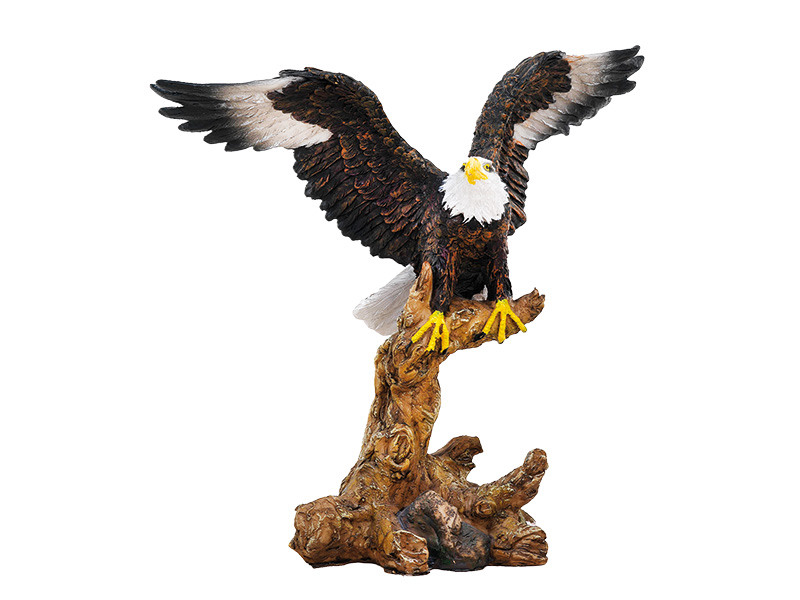 Eagle chauve de poly sur la branche 25 cm