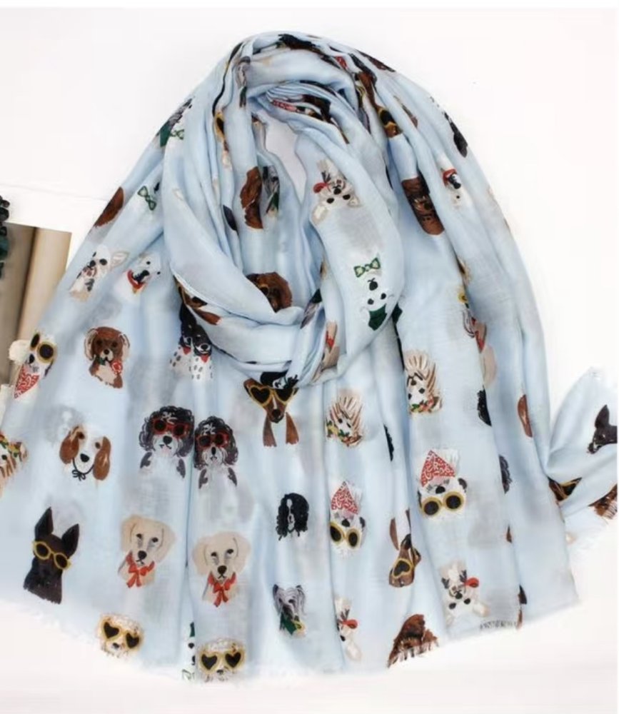  Dog pattern-Light Blue(180*90cm)