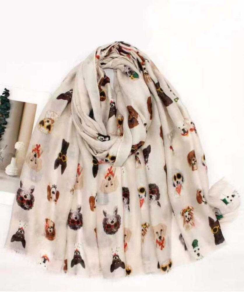 Hundemuster - Beige (180 x 90 cm)