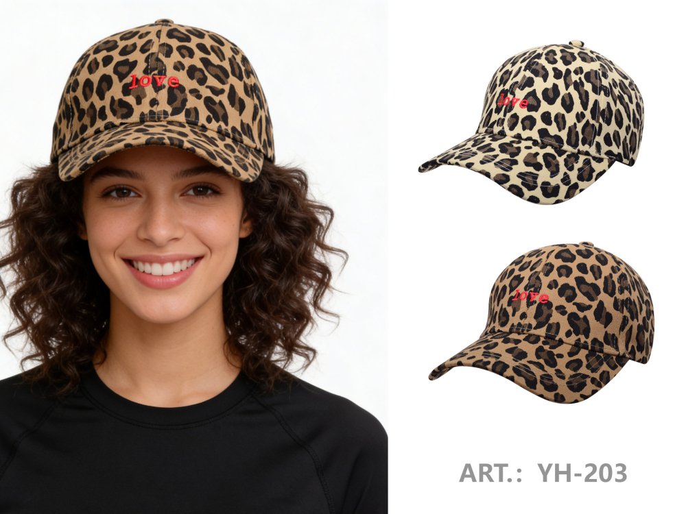  Casquette à imprimé léopard pour femme