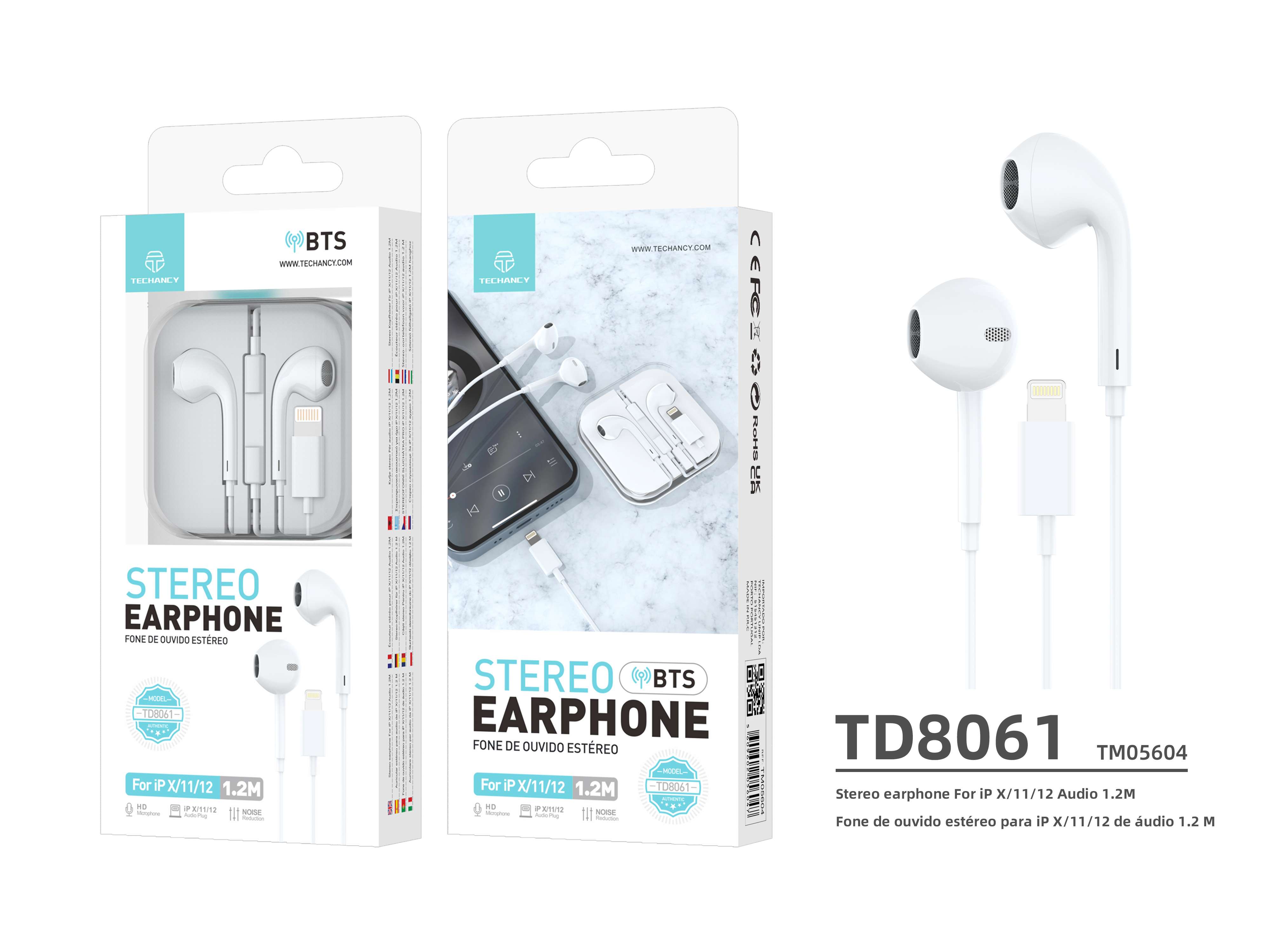  Box Lightning Bts-hoofdtelefoon wit