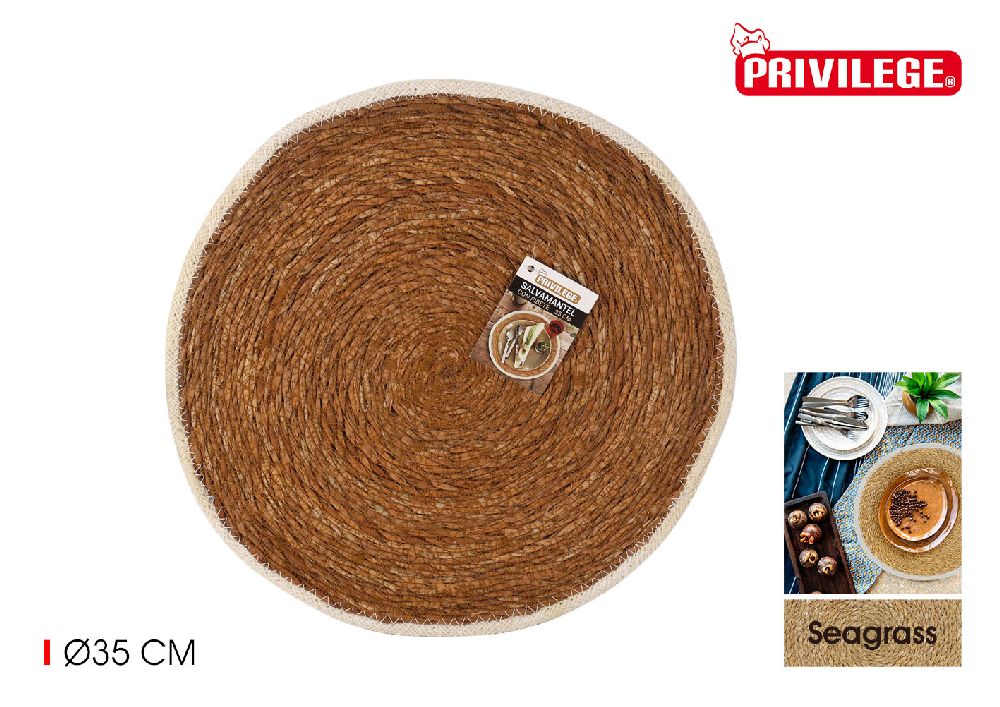  round seagrass trivet trim 35c privilege