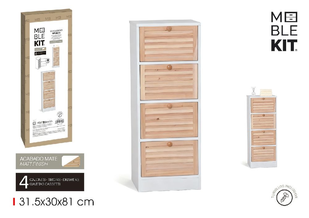  meuble-lavabo avec 4 tiroirs moblekit