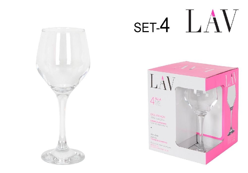  4er-Set Wein-/Wassergläser 330 ml ella
