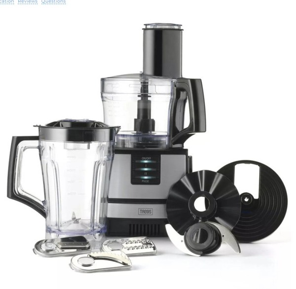 Robot Mixeur Multifonction 550W 1.5L 1.2L 3 Accessoires Cuisine