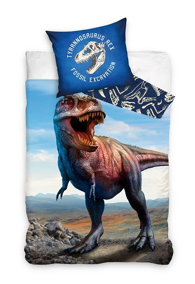  Dekbedovertrek met dinosaurusopgravingm otief, 160×