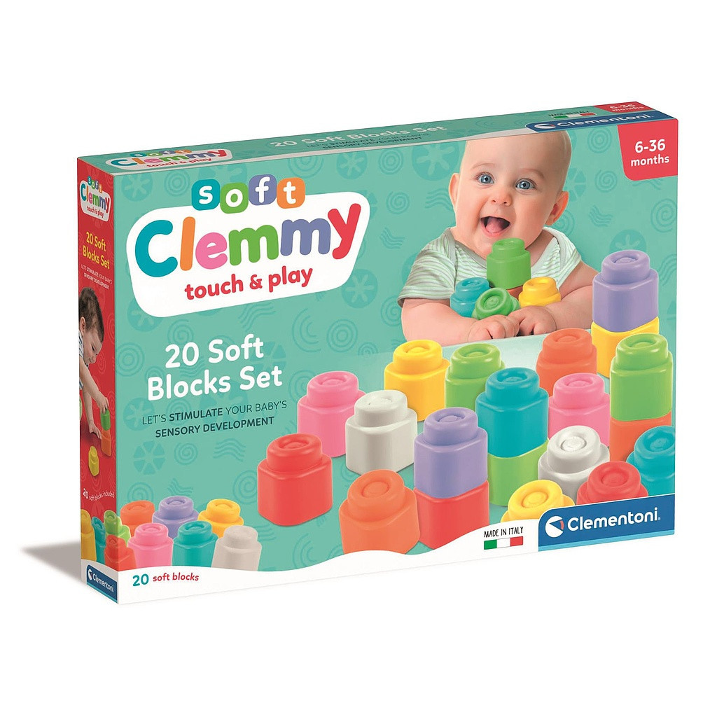  Buntes Clemmy-Bausteinset aus weichen ...