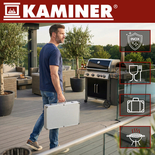  Kaminer Grillbesteck-Set - 26-tlg.